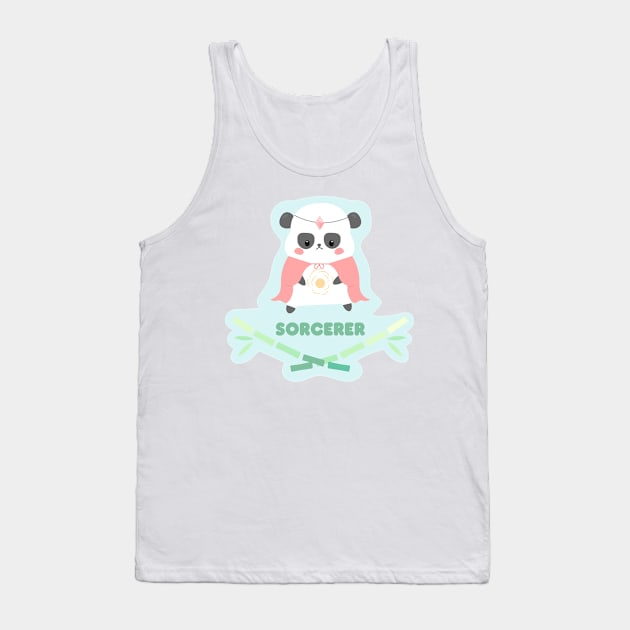 Sorcerer Kawaii Panda Tank Top by FlutesLoot